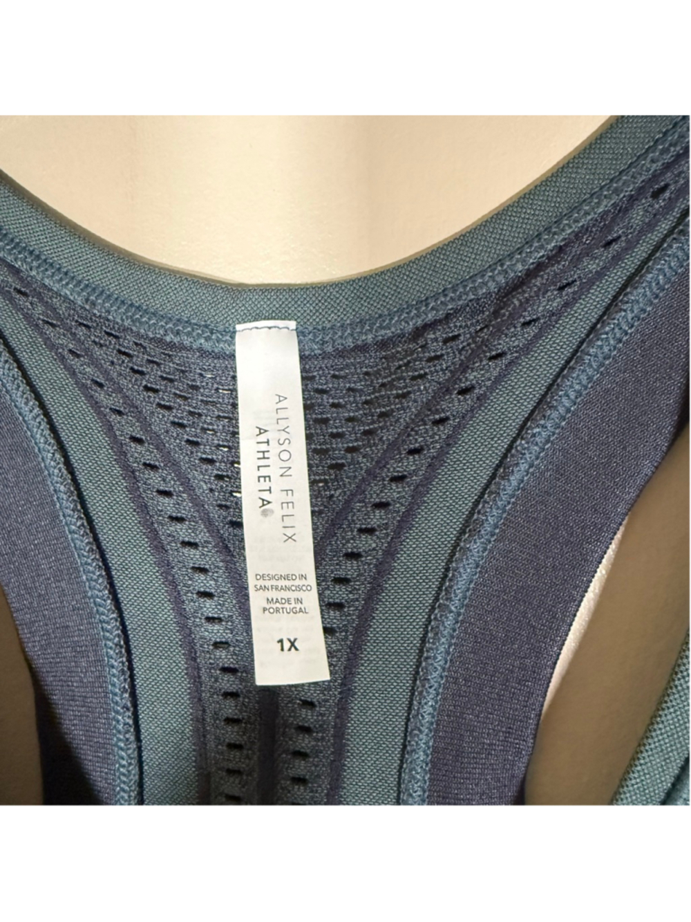 NWT Athleta x Allyson Felix Legend Shine Tank Green Blue Plus size 1X - Picture 4 of 7